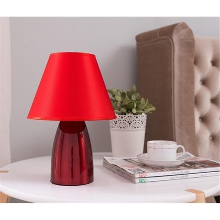 INROOM FURNITURE DESIGNS Inroom Furniture Designs L1031-R Table Lamp - Red; 11.5 x 8 x 8 in. L1031-R